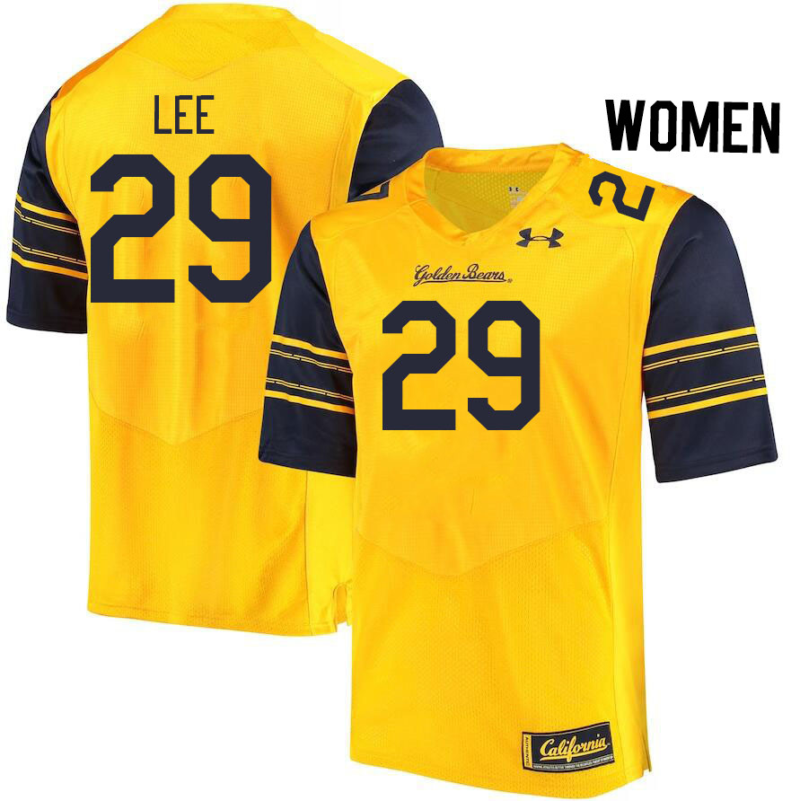 Women #29 Aidan Lee California Golden Bears College Football Jerseys Stitched Sale-Gold